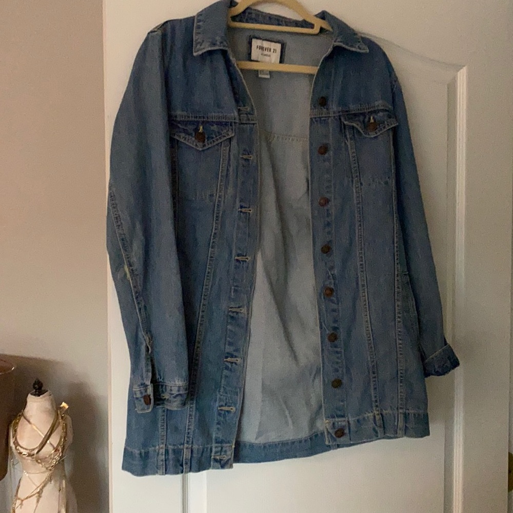 Forever 21 long Jean jacket